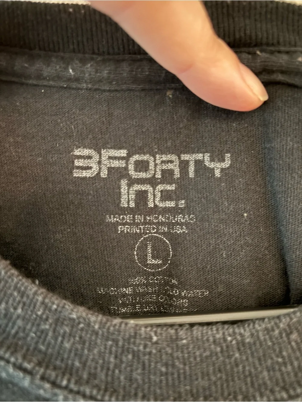 Vintage 3Forty Black 'Got 'Em' Graphic Tee with Red Accent Mens L